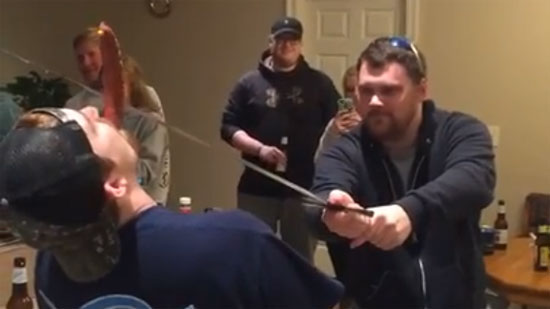GRAPHIC AF! Drunk Fail! Man Cuts Off Friend Nose With A Sword!